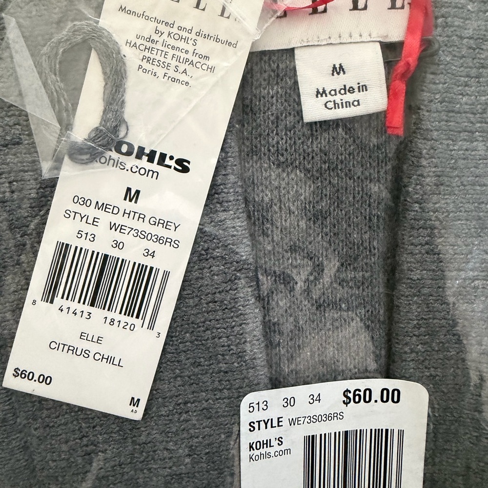 NWT Sleeveless Open Front Long Grey Knit Vest with Pockets - Picture 11 of 12